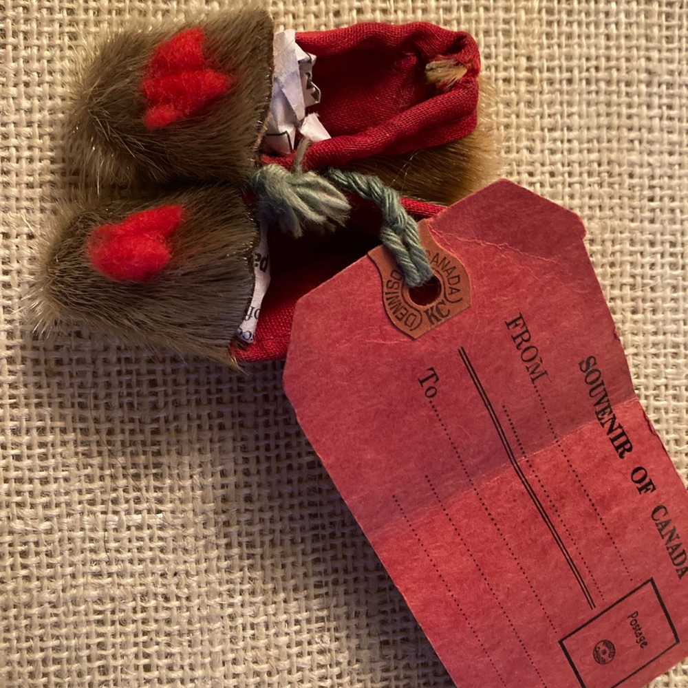 Vintage Tiny Souvenir Moccasins From Canada